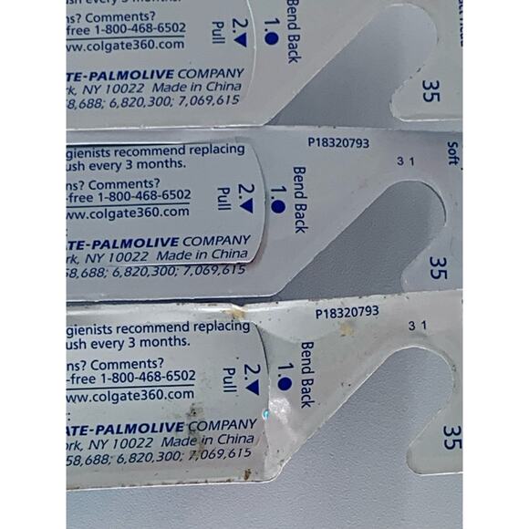 Colgate 360 Toothbrushes Soft Three Blue Purple Clean Cheek Tough Cleaner Whole - Picture 9 of 9